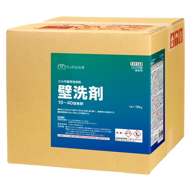 ミッケル化学 壁洗剤 18kg BIB  1箱(ご注文単位1箱)【直送品】