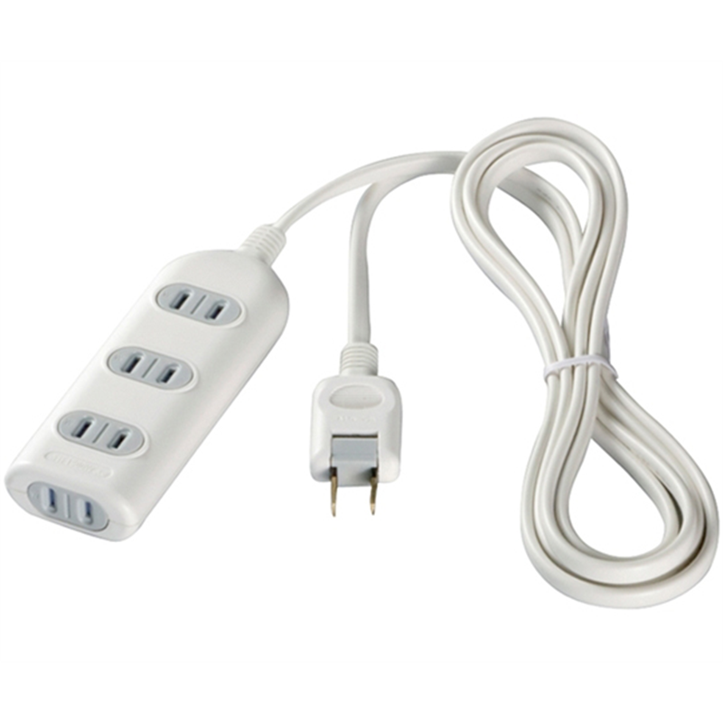 BUFFALO 2ピン式電源タップ 4個口タイプ シャッター付 2m ホワイト BSTAPSH2420WH 1台(ご注文単位1台)【直送品】