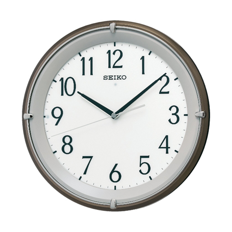 セイコー 夜見える電波掛時計 φ312×49mm 茶 KX203B 1個(ご注文単位1個)【直送品】