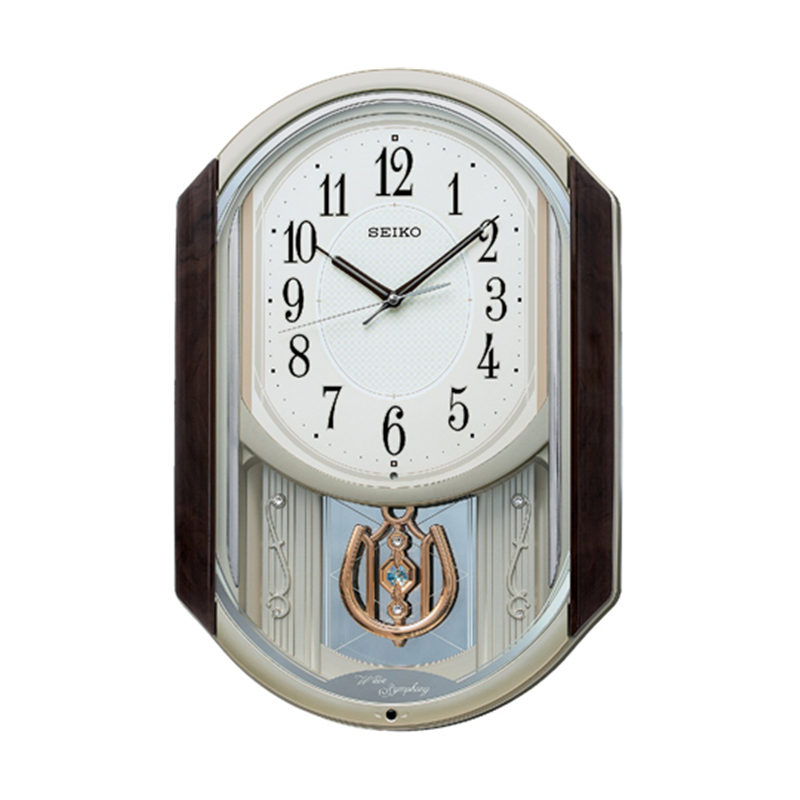 セイコー 電波アミューズ時計 450×305×75mm 茶 AM264B 1個(ご注文単位1個)【直送品】