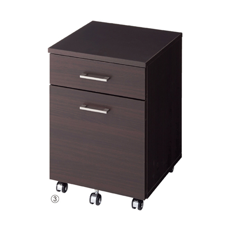 アズワン ワゴンキャビネット ダークブラウン 61-427-50-3 1台（ご注文単位1台）【直送品】