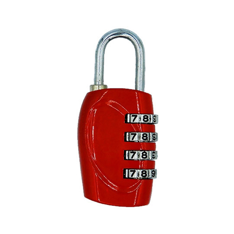 ロジック 南京錠 4ダイヤル レッド LG-PLK-4DL-RD 1個(ご注文単位1個)【直送品】