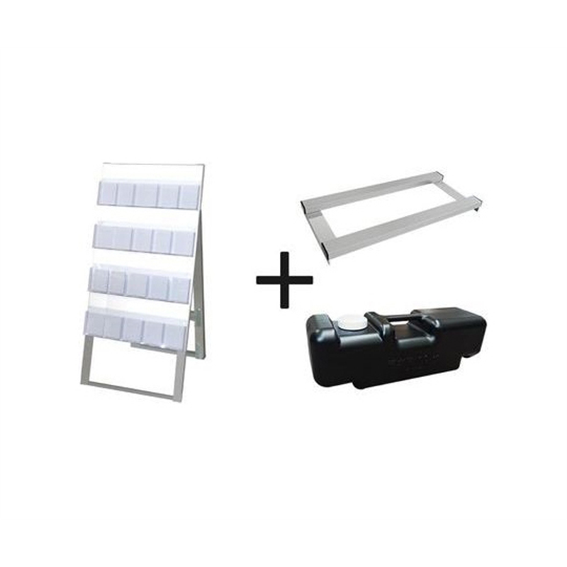 常磐精工 ケーススタンド看板 600幅4段片面ハイ ウエイトアーム・水タンクセット CSK-600X4KH-3SET 1個(ご注文単位1個)【直送品】