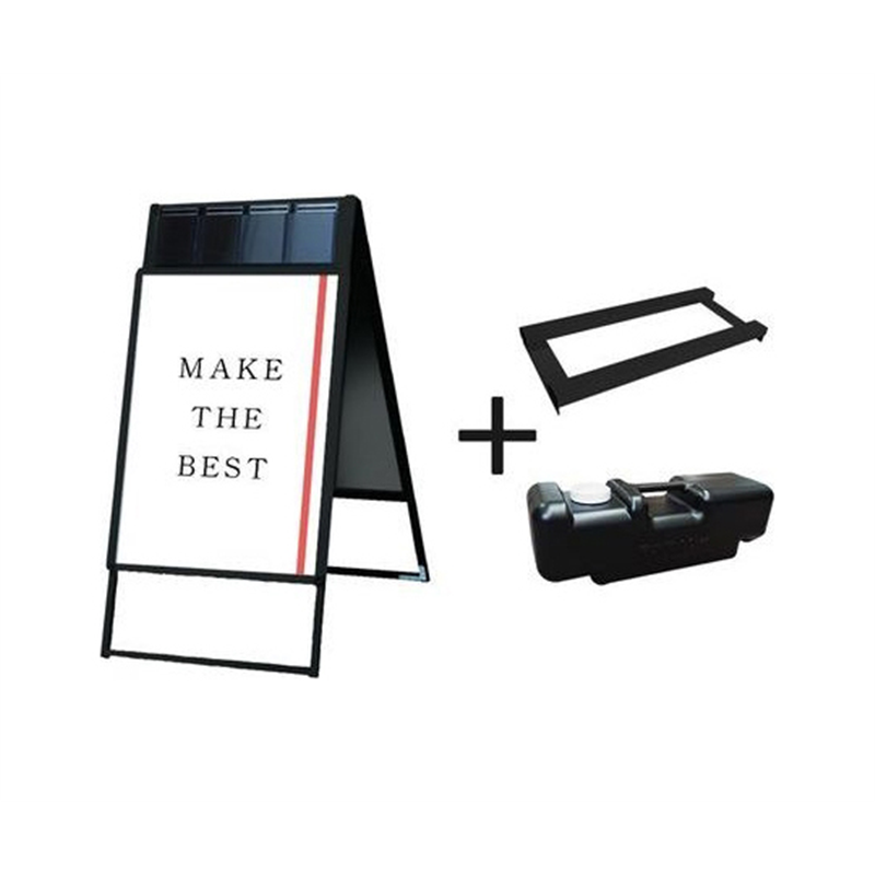 常磐精工 ポスターグリップスタンド看板パンフレットケース付(屋内用) B2両面ブラック ウエイトアーム・水タンクセット PGSKP-B2RB-3SET 1個（ご注文単位1個）【直送品】