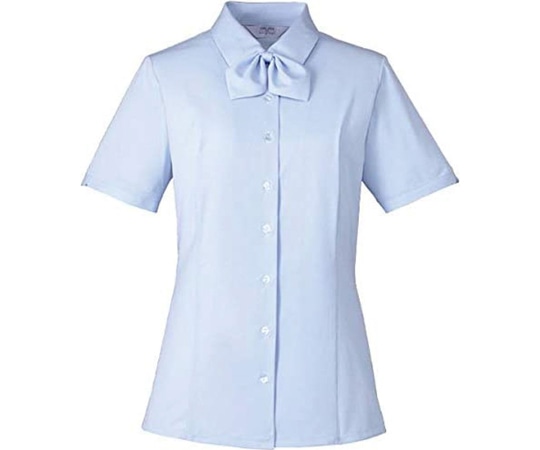 カーシーカシマ ENJOY 半袖シャツブラウス TRICOT KNIT KERSEY ブルー 19号 ESB693 1枚（ご注文単位1枚）【直送品】