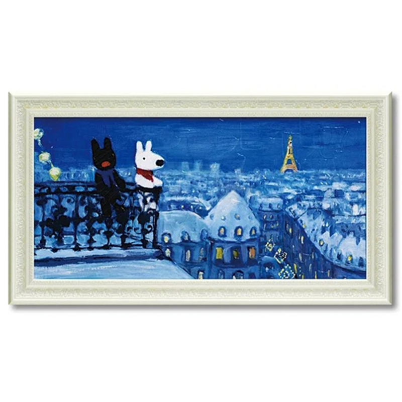 ユーパワー リサとガスパール ミュージアムフレーム｢パリの天窓から(Lワイド)｣ GL-10055 1個（ご注文単位1個）【直送品】