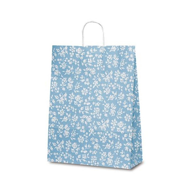 ベルベ 紙袋 自動紐手提袋 T-12 カレン(ブルー) 200枚 1442 1ケース（ご注文単位1ケース）【直送品】