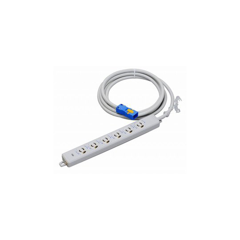 明工社 横形OA用抜け止め接地タップ6コ口 MR7906NT5 1個(ご注文単位1個)【直送品】