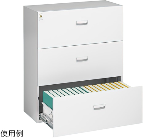 カグクロ 3段ラテラル書庫 ホワイト(W900×D400×H1050) SOW-05D 1個(ご注文単位1個)【直送品】