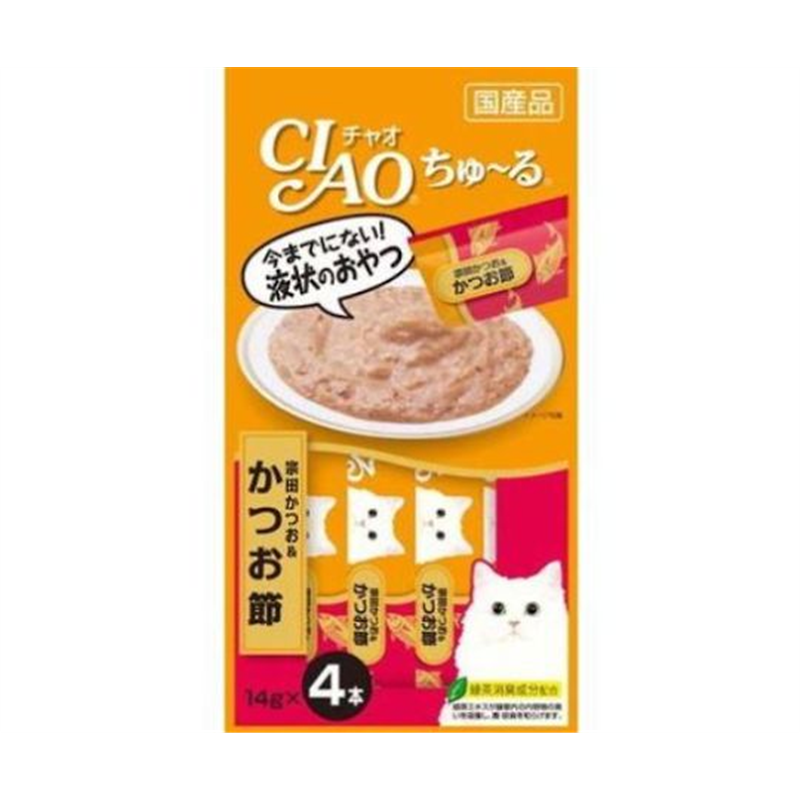 いなばペットフード CIAO ちゅ~る 宗田かつお&かつお節 14g×4本 4SC-75 1個（ご注文単位1個）【直送品】