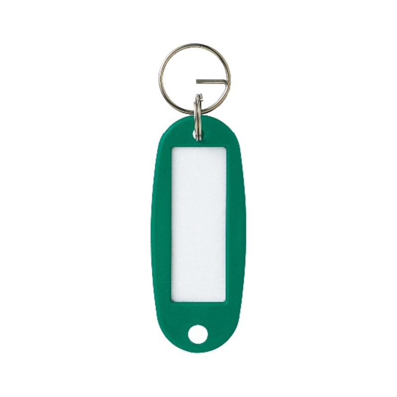オープン工業 キーホルダー名札 ハードタイプ 10枚 緑 KH-50-10-GN 1袋(ご注文単位1袋)【直送品】