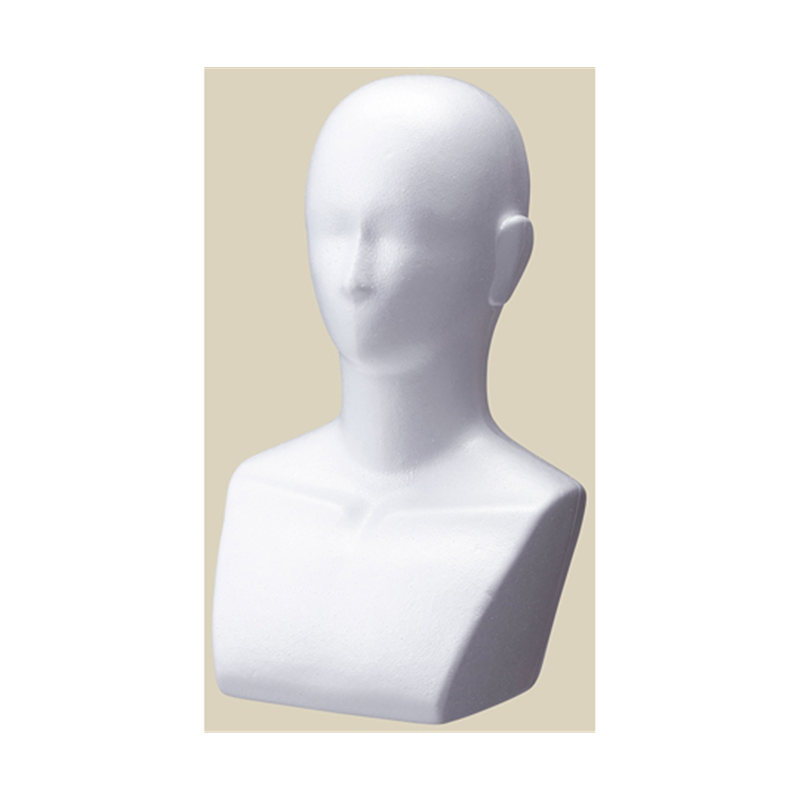 アズワン 卓上胸付きマネキンヘッド 顔有り 白 61-779-86-1 1個（ご注文単位1個）【直送品】