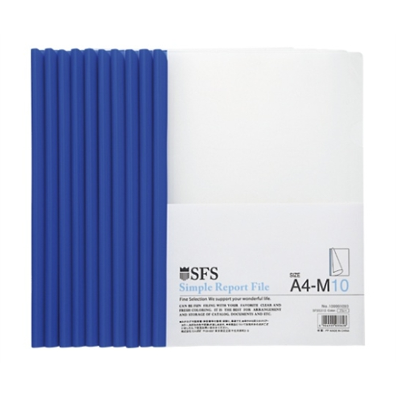 たんぽぽ レポートファイル ブルー 1セット(10冊入) 109991093 1セット(ご注文単位1セット)【直送品】