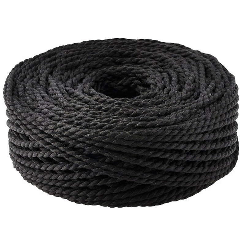 加藤伝蔵商店 ポリ 庭園ロープ 黒 3mm×100m 727849 1個(ご注文単位1個)【直送品】