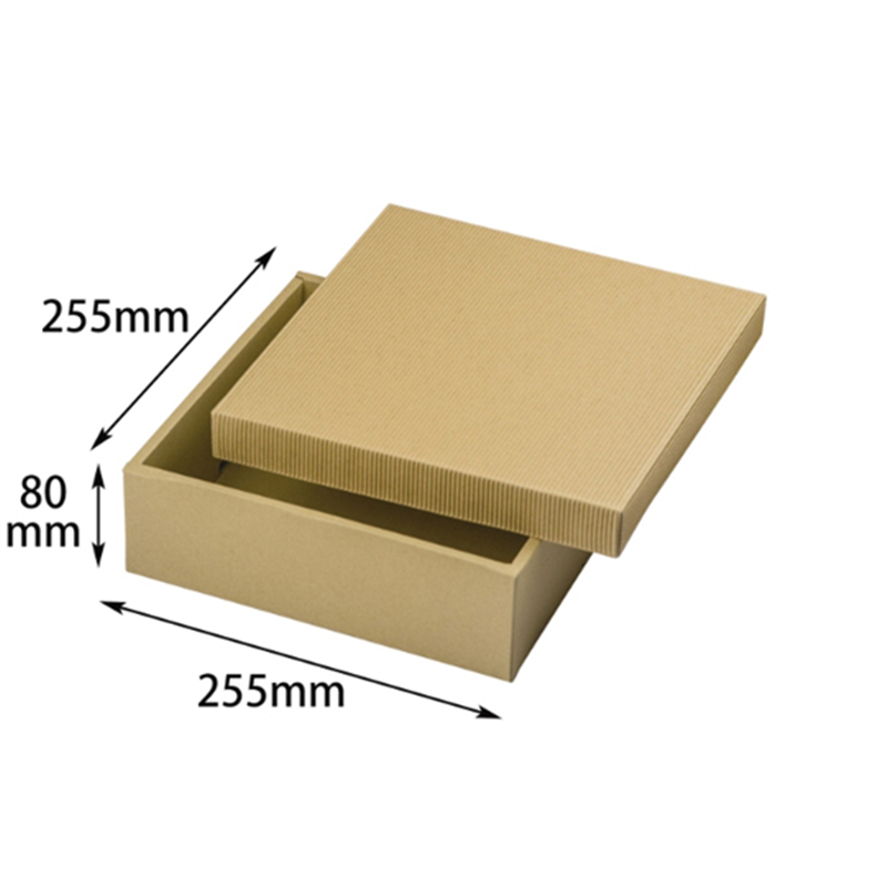 ヤマニパッケージ 贈答箱 ナチュラルBOX33号 255角 ヒモ無 100枚 16-33N 1ケース（ご注文単位1ケース）【直送品】