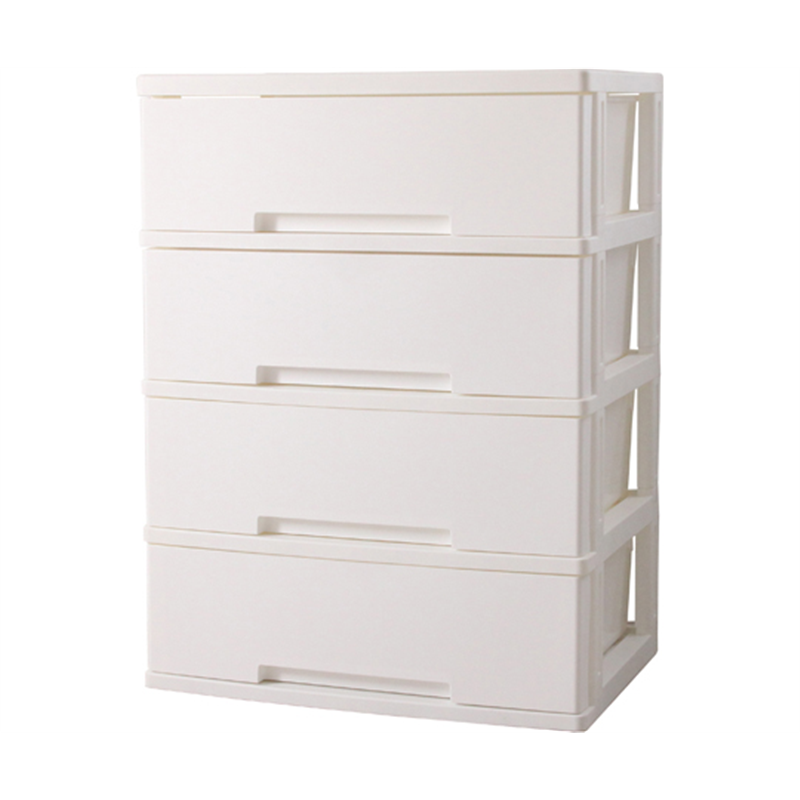 グリーンパル 二ューライフワイド収納BOX 4段 ホワイト  1個（ご注文単位1個）【直送品】