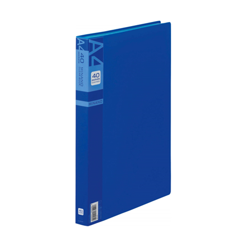ライオン事務器 クリアーブック ミナノ ブルー CR-40M 1冊(ご注文単位1冊)【直送品】