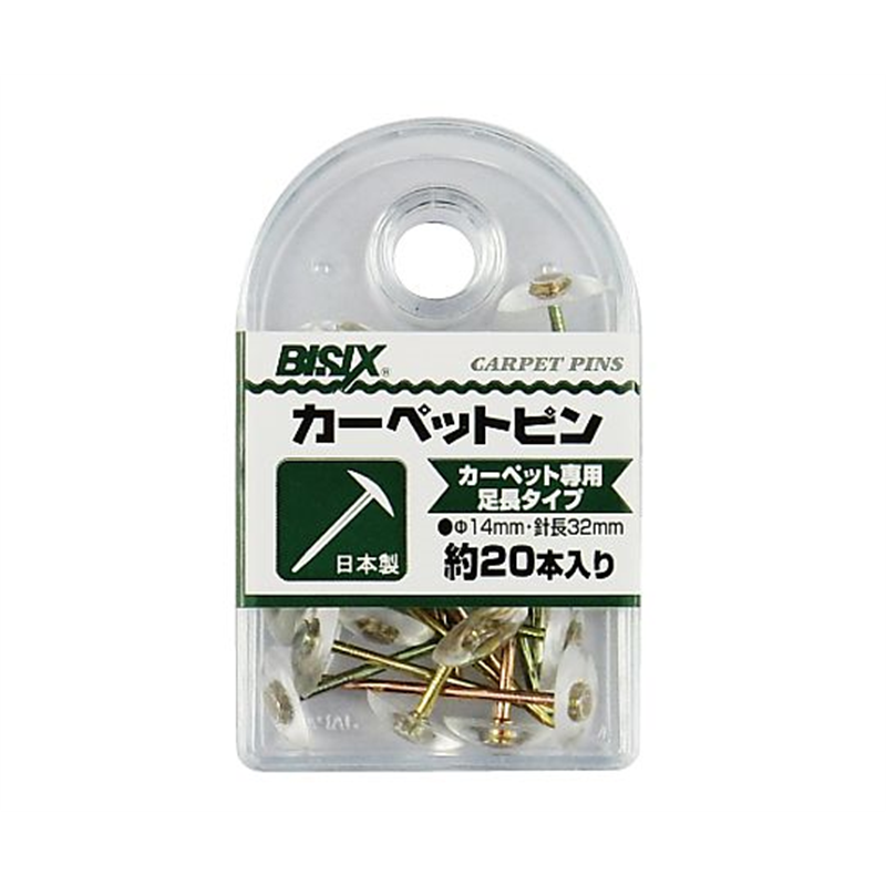 ミツヤ カーペットピン 透明 20本×5箱入 BX1-CU20-TM 1ケース（ご注文単位1ケース）【直送品】