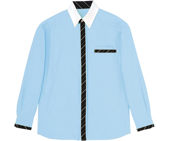 カーシーカシマ AMUS-NET 長袖シャツ 225-6 サックス M AWY225 1枚（ご注文単位1枚）【直送品】