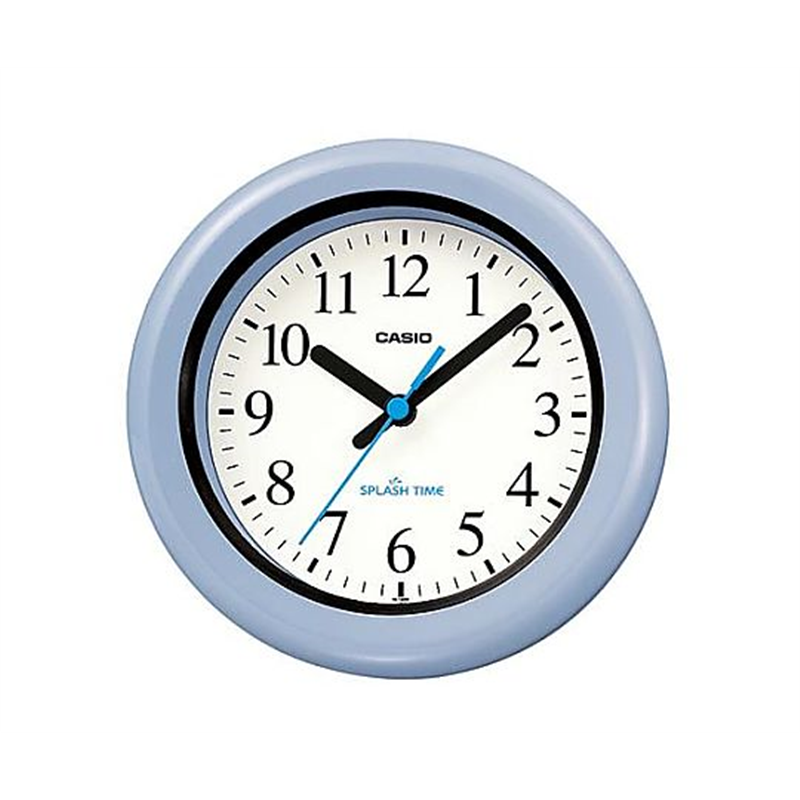 エスコ φ173mm 掛・置兼用時計(防湿・防塵/青) EA798CB-51 1個(ご注文単位1個)【直送品】