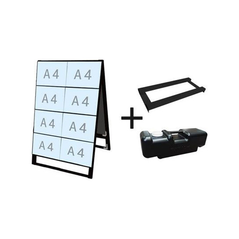 常磐精工 ブラックカードケーススタンド看板 A4横16両面 ウエイトアーム・水タンクセット BCCSK-A4Y16R-3SET 1個（ご注文単位1個）【直送品】