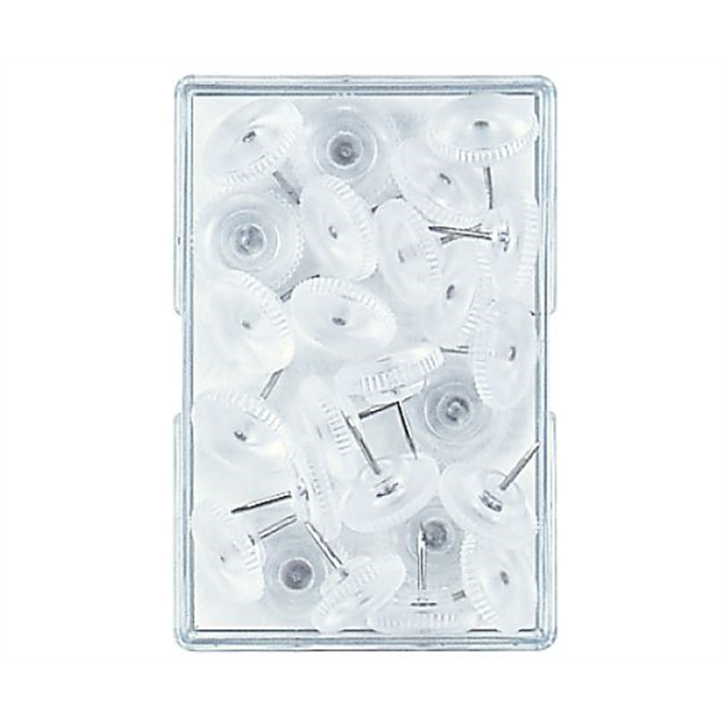 ミツヤ カラーハイタック画鋲透明 25本×20箱入 CHT-1500-T 1ケース（ご注文単位1ケース）【直送品】