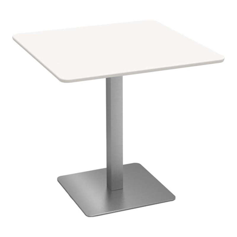 Y2K カフェテーブル 75cm 角 ステンレス角脚 ホワイト  1個（ご注文単位1個）【直送品】