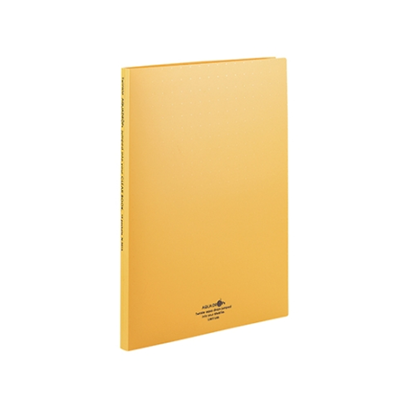 LIHITLAB AQUA DROPs クリヤーブック<ポケット交換タイプ> 4橙 N-5015 N5015-4 1冊(ご注文単位1冊)【直送品】