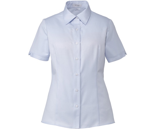 カーシーカシマ ENJOY 半袖ブラウス FINE KERSEY ブルー 7号 ESB594 1枚(ご注文単位1枚)【直送品】