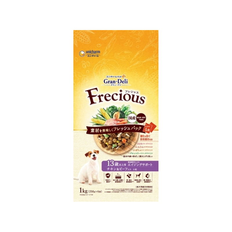 ユニ・チャーム GD Frecious 13歳 チキン&ビーフ 1kg  1個（ご注文単位1個）【直送品】