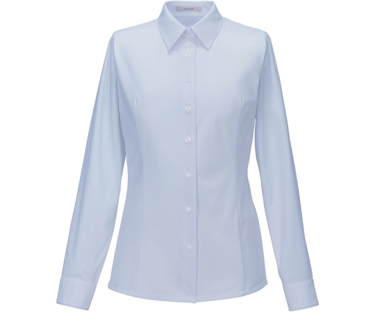 カーシーカシマ ENJOY 長袖シャツブラウス TRICOT CORD KNIT サックス 11号 EWB871 1枚（ご注文単位1枚）【直送品】