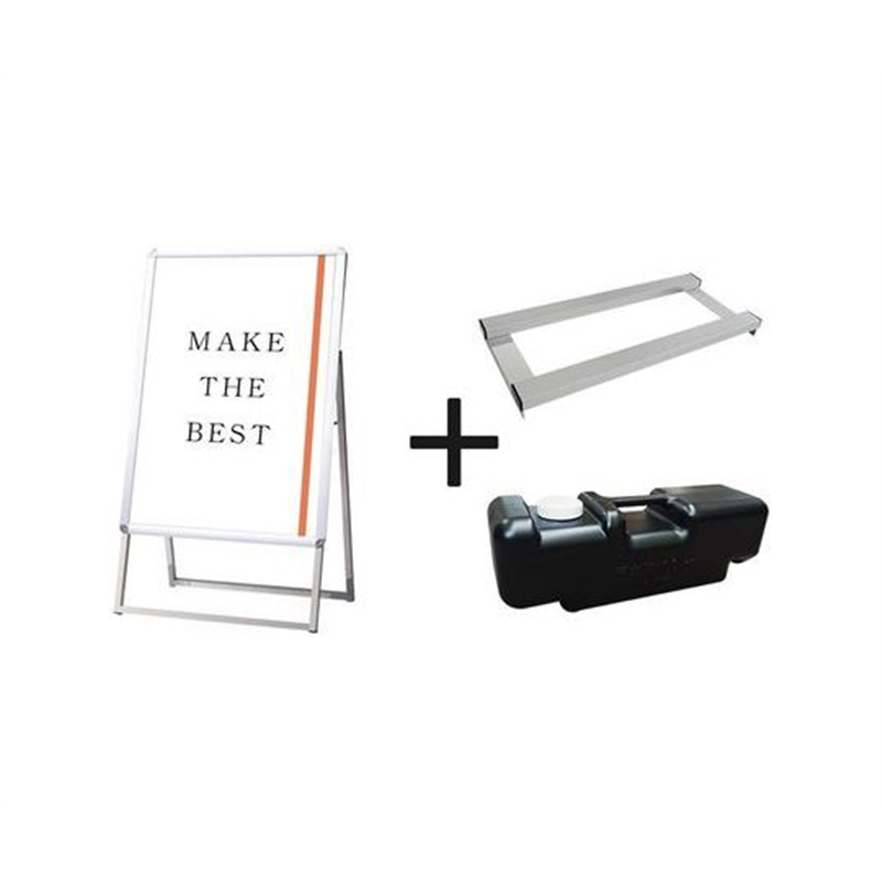 常磐精工 ポスターグリップスタンド看板 屋外用 A1片面シルバー (防水パック付) ウエイトアーム・水タンクセット BOPGSK-A1KS-3SET 1個（ご注文単位1個）【直送品】