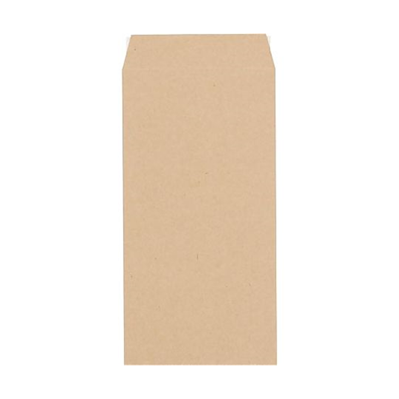 キングコーポレーション 未晒クラフト封筒 長3 テープ付き 100枚入 N3MK80Q100 1パック(ご注文単位1パック)【直送品】