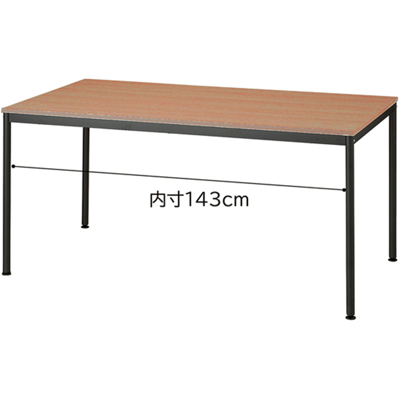 アズワン ミーティングテーブル ラスティック柄天板 150×80cm 61-812-84-2 1台（ご注文単位1台）【直送品】