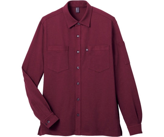 カーシーカシマ CAREAN 長袖ニットシャツ T/C KANOKO SHIRT ワイン LL CWY173 1枚（ご注文単位1枚）【直送品】