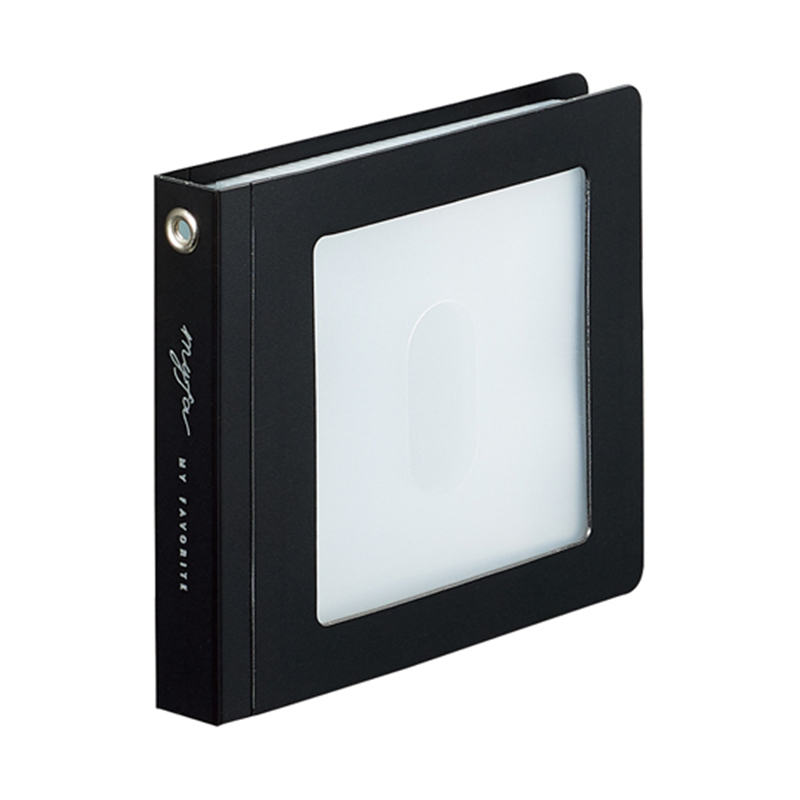 LIHITLAB myfa スクエアフォトコレクションファイル ミニ ジェットブラック N3326-24 1冊(ご注文単位1冊)【直送品】