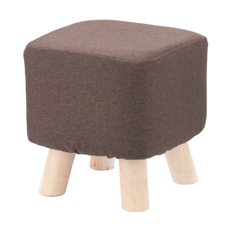 不二貿易 ミニファブリックスツール スクエア ブラウン 16445 1個（ご注文単位1個）【直送品】