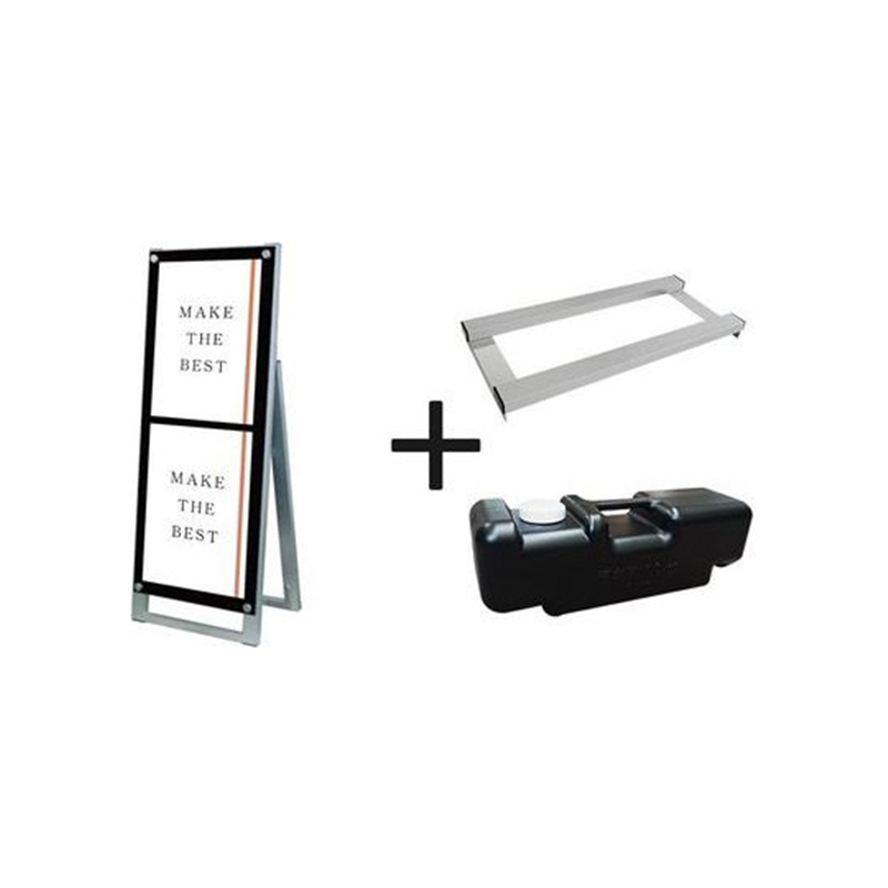 常磐精工 ポスター用スタンド看板 A3縦縦片面ブラック ウエイトアーム・水タンクセット PSSK-A3TTKB-3SET 1個（ご注文単位1個）【直送品】