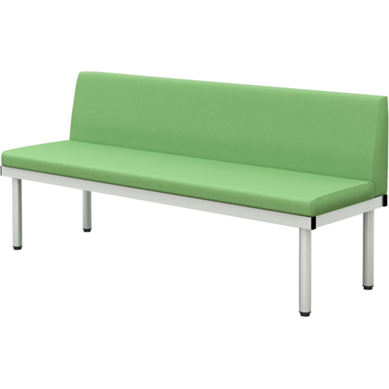 Y2K 背付きL型ベンチ 1500 グリーン  1台(ご注文単位1台)【直送品】