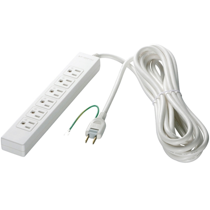 BUFFALO 3ピン式電源タップ 6個口タイプ マグネット付 2m ホワイト BSTAPMG3620WH 1台(ご注文単位1台)【直送品】