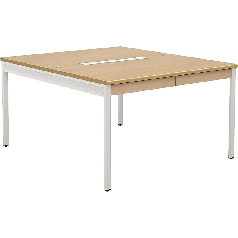 Y2K フリーアドレスデスク1214 引出し付き ナチュラル  1個(ご注文単位1個)【直送品】