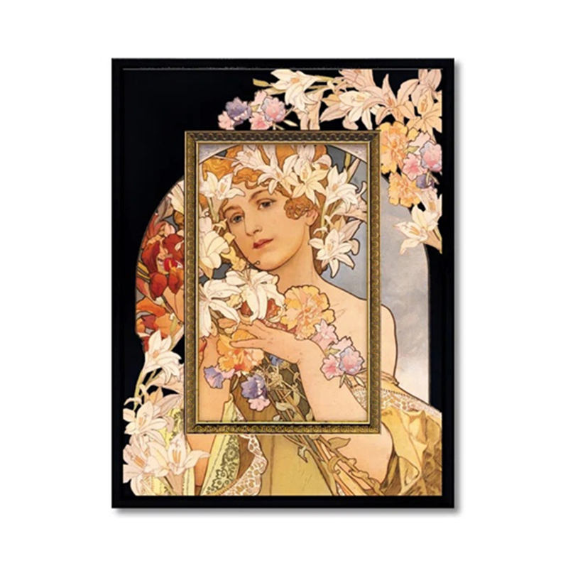 ユーパワー ビッグアート ~名画Sシリーズ~(アールヌーボー｢フラワー｣) BA-04019 1個（ご注文単位1個）【直送品】