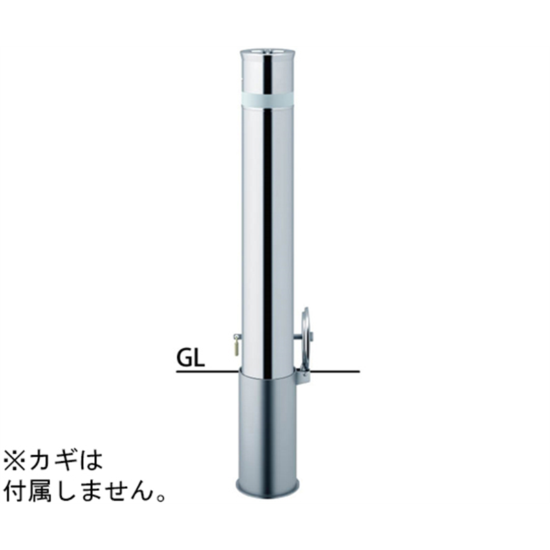 サンポール リフター ステンレス 車止め エンド用 φ114.3 交換用本体 LA-12SKC-E 1本(ご注文単位1本)【直送品】