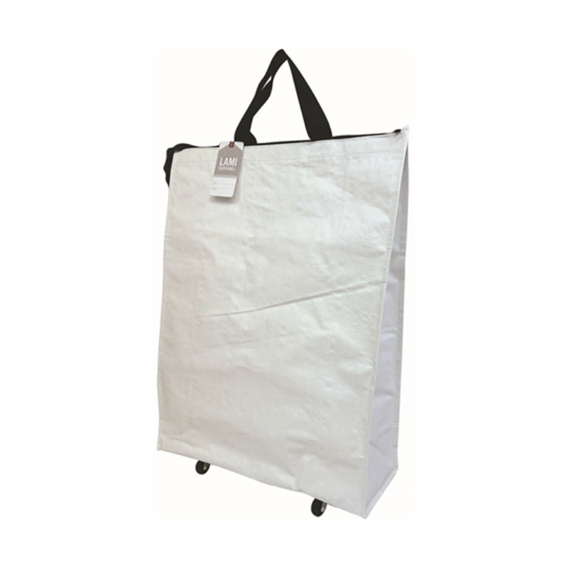 丸玉工業 ラミクロスバッグ L キャスター付(ホワイト)30枚入  1ケース（ご注文単位1ケース）【直送品】