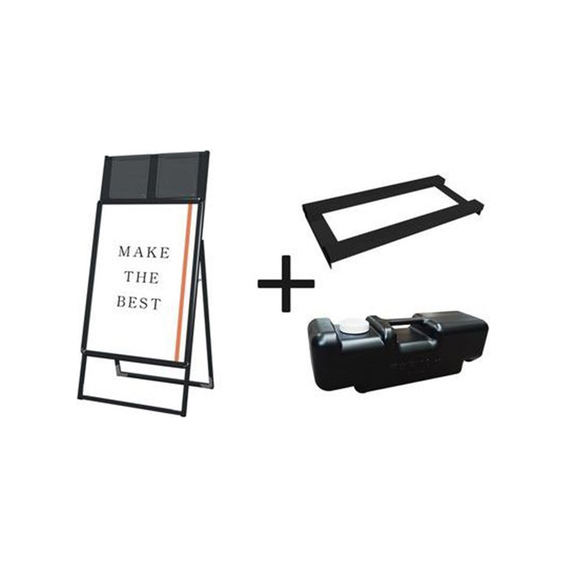 常磐精工 ポスターグリップスタンド看板カタログケース付(屋内用) A1片面ブラック ウエイトアーム・水タンクセット PGSKK-A1KB-3SET 1個（ご注文単位1個）【直送品】