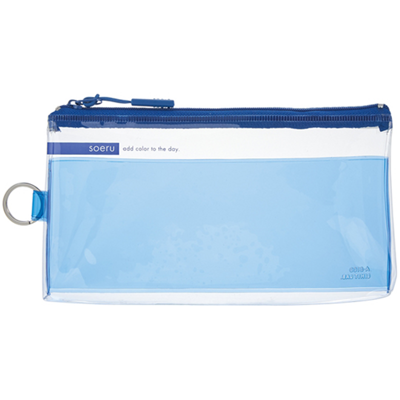 LIHITLAB SOERU クリヤーペンケース ネイビー A8100-11 1個(ご注文単位1個)【直送品】
