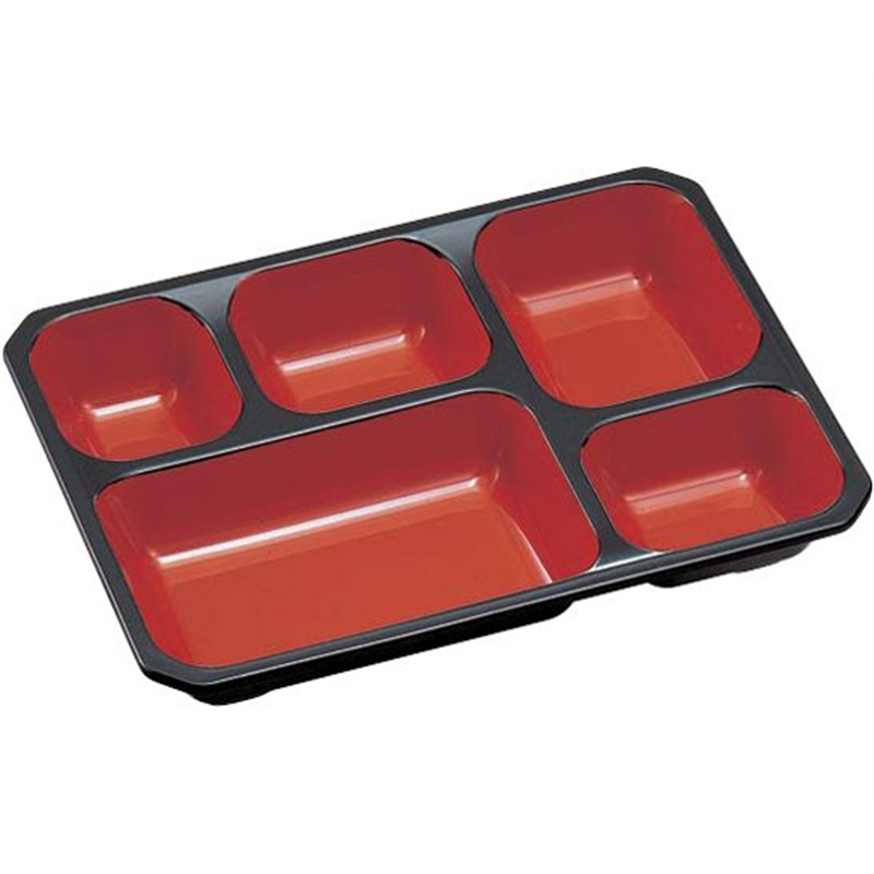 Daiwa フレンド副食容器(ABS)本体 蓋セット 内朱天黒 No.500 1個(ご注文単位1個)【直送品】