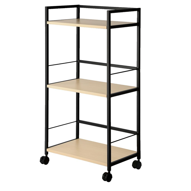 アスカ デスクワゴン3段 ブラック DWG03BK 1個(ご注文単位1個)【直送品】