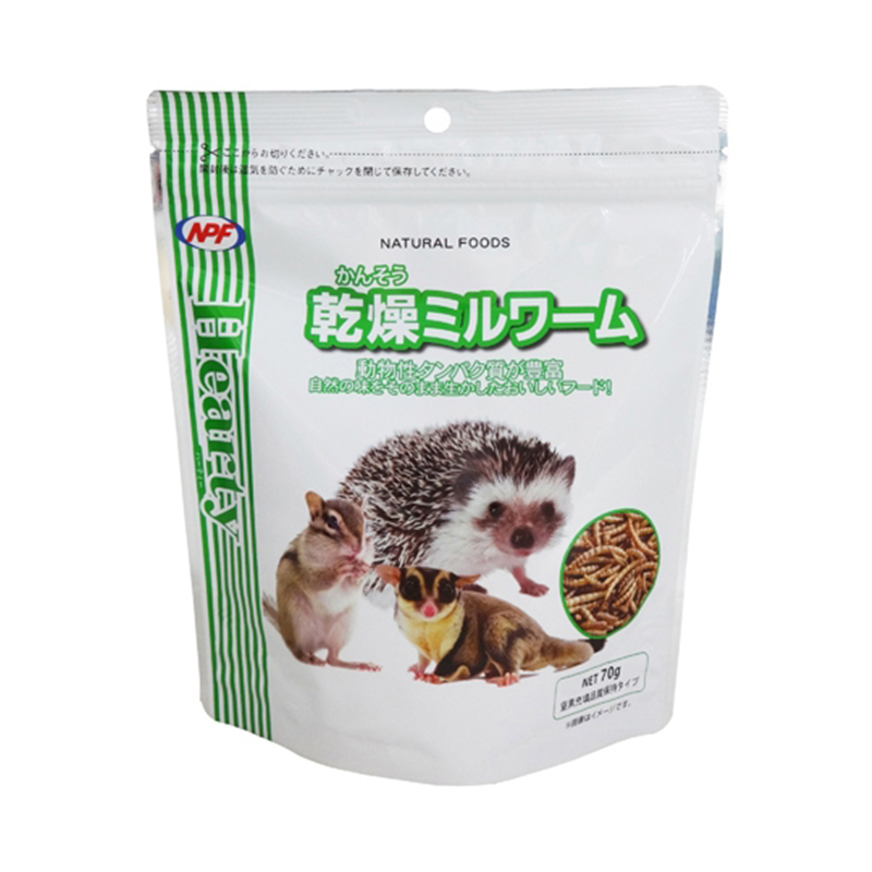 ナチュラルペットフーズ ハーティー 乾燥ミルワーム 70g  1袋（ご注文単位1袋）【直送品】