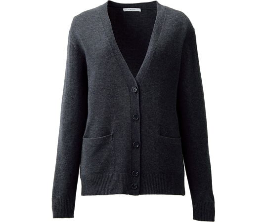 カーシーカシマ ENJOY カーディガン SOFT ACRYLIC グレー L EWG723 1枚（ご注文単位1枚）【直送品】